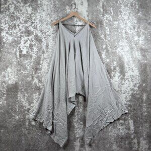 New 9 Seed Swing Dress One Size Womens Gray Gauze Sheer Relaxed